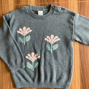H&M 2T Floral Sweater
